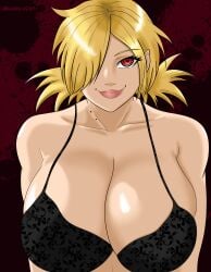 big_breasts bra hellsing hellsing_ultimate ignis.venti red_eyes seras_victoria vampire vampire_girl yellow_hair