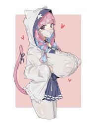 1girls 2024 2d 2d_(artwork) animal_ears animal_humanoid areolae areolae_visible_through_clothing big_breasts blue_hair boobies boobs braided_twintails breasts cat_ears cat_girl cat_humanoid cat_tail catgirl clothed clothing color colored fanart female full_color hair heart hololive huge_breasts idol large_breasts leebongchun light-skinned_female light_skin long_hair looking_at_viewer mask masked masked_female massive_breasts minato_aqua multicolored_hair naughty nipples nipples_visible_through_clothing pink_hair purple_hair school_uniform seductive shortstack tail twintails virtual_youtuber voluptuous voluptuous_female vtuber