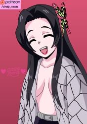 breasts breasts breasts cindy_toons demon_slayer kanae kanae_kochou kimetsu_no_yaiba kochou_kanae nude