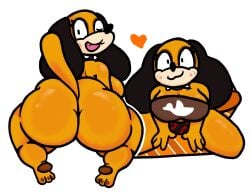 big_ass big_breasts breasts bubble_butt duck_hunt_dog huge_ass huntress_(lewdewott) lewdewott tagme thick_thighs wide_hips