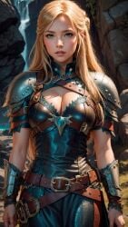 1girls ai_generated astrid_hofferson blonde_hair blue_eyes cleavage curvaceous curvaceous_body curves curvy curvy_body curvy_female curvy_figure dreamworks female female female_only hourglass_figure how_to_train_your_dragon inner_sideboob light-skinned_female light_skin lizschnabel sideboob solo solo_female voluptuous voluptuous_female