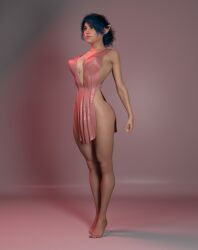 3d dress elf female female_only posing solo str4hl taryn_(str4hl)