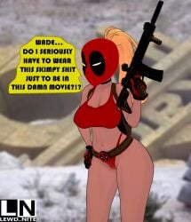 1girls assault_rifle deadpool_&_wolverine_(2024) deadpool_corps female female_only gun lady_deadpool ladypool lewd_nite marvel marvel_cinematic_universe marvel_comics solo tagme wanda_wilson