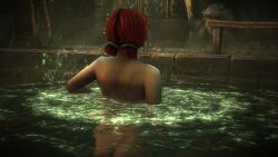 1girls 3d 3d_(artwork) 3d_model back back_view bun_hair cd_projekt_red cgi cgi_girl completely_naked completely_naked_female completely_nude completely_nude_female female female_only in_water looking_away nude nude_female official_art red_hair relaxing ruins shoulders standing standing_in_water the_witcher the_witcher_(series) the_witcher_2 the_witcher_2:_assassins_of_kings triss_merigold underground water wet