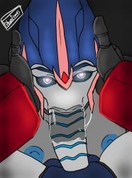 1girls arcee arcee_(prime) artist_name blowjob fellatio female female_focus heart-shaped_pupils male_pov optimus_prime oral oral_sex partial_male phantomas(artist) pov robot robot_girl robot_male robot_penis straight tagme transformers transformers_prime