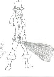 2005 barbarian dave_the_barbarian disney disney_channel fang_(dave_the_barbarian) monochrome nipples princess royalty tagme