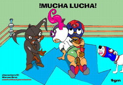 buena_girl dark-skinned_male mascara masked_dog mucha_lucha ricochet the_flea