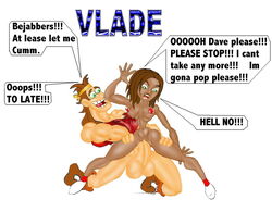 bonnie_rockwaller dave_(dave_the_barbarian) dave_the_barbarian disney disney_channel female human kim_possible male nipples penis pussy sex straight straight_hair vaginal vlade