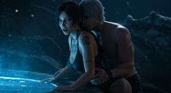 3d 3d_(artwork) 3d_model ai_generated dante devil_may_cry doggy_style doggy_style lara_croft lara_croft_(survivor) leshay7 tomb_raider tomb_raider_(survivor)