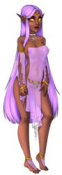 dark-skinned_female dark_skin dress feet purple_hair see-through tagme xenthyl