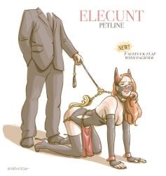 bitchsuit collar_and_leash dog_ears dog_tail erenisch fingerless_gloves gag hands_and_knees high_heels illustration latex_stockings leash legal_slavery misogyny pet petgirl petplay puppygirl slave slave_collar slavegirl suit_and_tie
