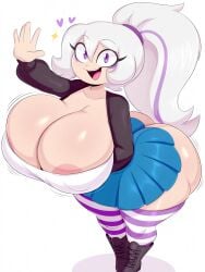 1girl 1girls ai ai_generated big_ass big_breasts chubby clothed fhs fhsz3r0 fnafhs fnafhs_z3ro fnafhsrule34 fnafhsxxx happy huge_breasts looking_at_viewer mai_(fnafhs) nipples skirt solo voluptuous voluptuous_female