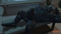 1boy 3d animated anthro ape armpits balls blizzard_entertainment boner erection furry gif gorilla high_framerate larger_male lowres male male_only mammal masturbation nude overwatch penis primate sex size_difference solo source_filmmaker winston_(overwatch)