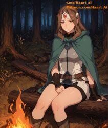 ai_generated brown_hair circlet dota dota_2 forest haart_ai mirana mirana_(dota) night