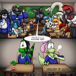 10girls 1femboy 2boys 2d_(artwork) applying_lipstick applying_makeup bat bat_ears bat_girl beak bird bird_girl black_hair black_lips black_lipstick black_skirt black_suit blowing_bubblegum blowing_kiss blue_body blue_eyes blue_hair brown brown_hair brown_skin cameron_(skunkdude13) candy_(mrmadhead) cat_ears cat_humanoid cat_tail catgirl chalkboard chalkboard_writing chewing_gum chubby chubby_female classroom cobra corpser_(havencorpser) crossdressing desk dialogue dou_(diives) dragon dragon_girl dragon_horns dragon_wings eyelashes eyeshadow fins fish fish_girl flirting flirting_look fox fox_ears fox_girl freckles freckles_on_face furry furry_female goat goat_girl goat_horns green_body green_eyes green_hair grey_feathers hat heart-shaped_pupils hi_res horns jamearts jimmy’s_sloppy_life jimmy_(jamearts) kiss_mark lianne_becker licking_lollipop lizard lizardman lollipop long_hair long_neck nadeena_(astridarkhiss) neon_(neonnnzz) nervous nervous_face nipples orange_fur orange_hair paper phone_number pink_eyes pointy_ears purple_eyes purple_lips red_eyes red_eyeshadow round_ears saliva saliva_trail scalie scalie_female school_uniform schoolboy_uniform schoolgirl_uniform seagal seagal_(gulpspooky) short_hair sitting_on_chair size_difference skirt skunkdude13 snake snake_girl student students swissy teacher teacher_and_student teacher_and_students tiger tiger_ears tiger_girl tongue tongue_out two_tone_body wink winking writing xingzuo_temple yellow_eyes yellow_eyeshadow yellow_lips
