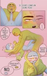 2boys abi_sandia antennae argentina_(countryhumans) argentinian argentinian_male blue_body brazil_(countryhumans) countryhumans gay gay_sex green_skin male on_couch tagme