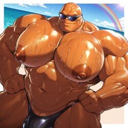 1boy ai ai_assisted ai_generated big_breasts big_nipples big_pecs civitai dizdoodz_(style) fantastic_four huge_pecs khlibina male male_breasts male_only male_tits male_with_breasts marvel marvel_rivals the_thing_(marvel) the_thing_(marvel_rivals)