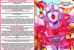 1girls 2d arcee arcee_(g1) autobot caption dumbdelvon edit english_text female female_only giantess kiss_mark kissing kissing_fetish lipstick_mark robot robot_girl solo speech_bubble story text transformers transformers_g1 wall_of_text