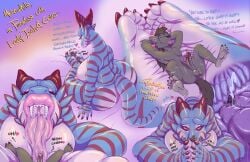 2024 5_fingers 5_toes anthro balls blue_body blue_skin bodily_fluids breasts canid canine canis cum cum_in_mouth cum_inside dated dialogue digital_media_(artwork) dragon duo english_text feet fellatio female fingers genital_fluids genitals heart_symbol hi_res horn humanoid_genitalia humanoid_penis inside_mouth internal internal_fellatio internal_oral licking male male/female mammal mawplay mouth_shot mythological_creature mythological_scalie mythology nails nipples noid_feet open_mouth oral orgasm oversized_fellatio oversized_oral papillae penile penis penis_lick penis_on_tongue pink_eyes priestess_tsah saliva scalie sex sharp_teeth size_difference size_play soles taste_buds teeth text thebigmansini toenails toes tongue tongue_fetish tongue_out tongue_play wolf wrinkled_feet wrinkles
