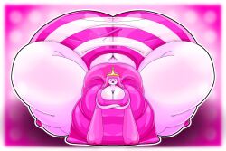 1girls adventure_time ass belly belly_on_ground breasts cartoon_network chubbyconnieart cleavage fat female female_focus female_only hips hyper hyper_ass large_ass large_breasts meat_wall_(body_type) obese obese_female overweight overweight_female panties pink_hair pink_skin princess princess_bubblegum stomach striped_panties thick_thighs thighs tiara underwear weights wide_hips