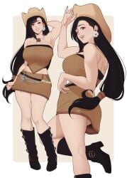 armpits big_boobs big_breasts big_tits boots cosplay cowgirl_(western) final_fantasy_vii hanpetos sexy tifa_lockhart