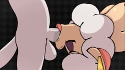 1boy 1girls animated anthro ballsack beat_banger breasts bunfan_games checkered_background cum cum_in_mouth cum_inside cum_leaking dawna_mabel female furry komdog komponi mp4 naked no_sound penis pulsating_cumshot sheep sheep_girl tagme tail video white_fur