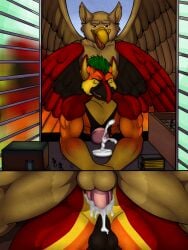 3:4 abs anal anal_sex anthro anus ass avian balls beak blackbear bodily_fluids brown_body building carpo city cum cum_in_ass cum_inside cumshot duo ejaculation erection extreme_size_difference feathered_wings feathers genital_fluids genitals gryphon hi_res house humanoid_genitalia humanoid_penis macro macro_anthro macro_male macro_on_macro male male/male male_penetrated male_penetrating male_penetrating_male muscular muscular_anthro muscular_male mythological_avian mythological_creature mythology nude orange_body orgasm outside pecs penetration penile penis pyronite(commissioner) sex size_difference wings zulu