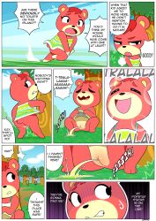 1male 2females 2girls1boy animal_crossing anthro background_character bear bear_girl blush bunnie_(animal_crossing) bunny_girl cat_humanoid cheri_(animal_crossing) comic comic_page dangerking11 dress dress_lift feline female female_only furry grass male nintendo omorashi peeing peeing_on_floor peeing_outside pink_fur public public_exposure public_indecency public_urination punchy_(animal_crossing) pussy rabbit relief tree urinating urinating_female urinating_on_floor urination urine urine_on_ground urine_pool urine_stream vagina video_games watersports