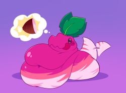1girls anthro anthrofied ass belly belly_bulge breasts buttersita fat female flora_fauna inflation obese plant plant_girl plant_humanoid plantie plants_vs._zombies plants_vs_zombies popcap_games pred pussy veloci-radish_(pvz) weight_gain