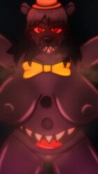 1girls big_breasts chubby female female_focus female_only fog foggy glowing_eyes nightmare_(fnaf) red_eyes sunless_city
