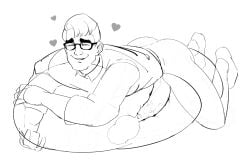 balls bara big_penis boner cum erection male male_only monochrome muscles muscular orgasm penis scruffley solo solo_male