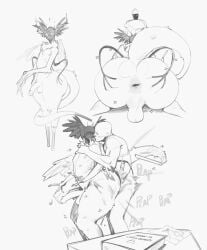 1boy anthro ass backsack balls big_ass bottom_heavy bubble_butt claws dankwoll feathered_wings feathers femboy girly huge_ass looking_at_viewer looking_back male male_only monster monster_boy monster_femboy nude nude_male original rear_view simple_background solo standing tail testicles the_nightmare_(zeblackballd) thick_thighs white_body white_feathers white_fur white_skin wide_hips wings