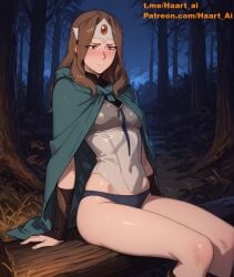 ai_generated brown_hair circlet dota dota_2 forest haart_ai mirana mirana_(dota) night