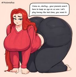 1girls ai_art ai_generated ass ass_bigger_than_head babysitter big_ass big_breasts big_butt big_nipples bikini breasts breasts_bigger_than_head exposed_ass exposed_breasts exposed_butt female gigantic_ass gigantic_breasts gigantic_butt hips huge_ass huge_breasts huge_butt hyper_ass hyper_breasts hyper_butt red_hair thickwaifuss