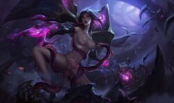 athletic athletic_female big_breasts breasts cervix cum_in_pussy cum_inside cum_leaking_out_of_pussy curvy curvy_figure fit fit_female kai'sa league_of_legends nipple_suck nipple_sucking nipples pussy rape raped richtofen spread_legs tentacle thick_thighs