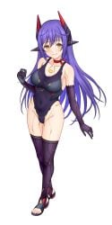 1girls absurd_res alluring android big_breasts black_gloves black_leotard black_thighhighs closed_mouth commission covered_navel elbow_gloves feichu_keju female full_body gloves headgear high_res highleg highleg_leotard joints leotard light_smile long_hair looking_at_viewer neck_ribbon pixiv_commission poppi_(xenoblade) poppi_qtpi_(xenoblade) purple_hair red_ribbon ribbon robot_ears robot_joints sidelocks standing stockings straight_hair toes xenoblade_(series) xenoblade_chronicles_2 yellow_eyes