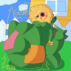 1girls anthro anthrofied ass belly belly_bulge breasts digestion fat female female_pred flora_fauna inflation obese plant plant_girl plant_humanoid plantie plants_vs._zombies plants_vs_zombies plants_vs_zombies:_garden_warfare popcap_games pred pussy solo solo_female stuffy_flower_(pvz) sunflower_(pvz) vore vore_belly vorock weight_gain