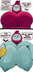 bbw dragon_ball_super female hands_on_breasts huge_breasts looking_at_viewer naked_female nipples red_hood ribrianne