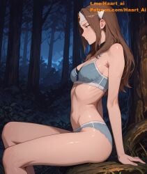 ai_generated brown_hair circlet dota dota_2 forest haart_ai mirana mirana_(dota) night
