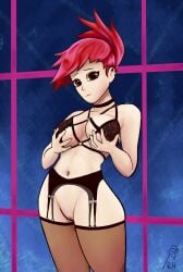 big_breasts big_thighs big_titties breasts cartoon_network curvaceous curvaceous_female curvaceous_figure curvy curvy_figure curvy_hips female female_focus female_only foster's_home_for_imaginary_friends frankie_foster lenceria lencerie looking_at_viewer ponytail pussy red_hair resistanthoney short_hair thigh_highs