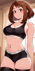 1female 1girls 2025 ai ai_assisted ai_generated bedroom blacked blacked_clothing blackedcommiss1 boku_no_hero_academia female looking_at_viewer my_hero_academia ochako_uraraka smile smiling smiling_at_viewer smug solo solo_female solo_focus suggestive thick_thighs thighhighs thighs uraraka_ochako