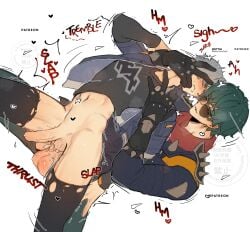 2boys anal anal_penetration anal_sex balls ballsack blush blushing clothed clothed_male gay gay_anal gay_male gay_sex lighter_(zenless_zone_zero) looking_pleasured male male/male male_only male_penetrated male_penetrating male_penetrating_male penis pleasured text torn_clothes torn_pants wise_(zenless_zone_zero) yaoi zenless_zone_zero zirttih