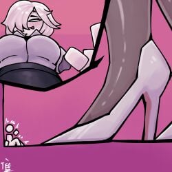 femdom giantess girl heels heels_only pantyhose tiny tiny_male