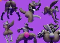 2024 3d_(artwork) 4_toes 5_fingers all_fours anthro anus ass backsack balls barely_visible_anus beanie big_butt black_beanie black_claws black_clothing black_footwear black_hat black_headwear black_jacket black_nose black_topwear bottomless bottomless_anthro bottomless_male bulge camseven canid canine canis cheek_tuft circumcised claws clothed clothing digital_media_(artwork) english_description epic_games erection facial_tuft feet fingerless_gloves fingers footwear fortnite front_view furgonomic_headwear furgonomics genitals gloves gun half-closed_eyes hand_on_leg hand_on_thigh hands_behind_head handwear hat headgear headwear hi_res holding_gun holding_object holding_ranged_weapon holding_weapon humanoid_genitalia humanoid_penis inner_ear_fluff jacket looking_back looking_through looking_through_legs male mammal mouth_closed multiple_poses narrowed_eyes nude_anthro nude_male open_mouth penis pink_anus pink_clothing pink_underwear pose purple_background ranged_weapon rear_view side_view simple_background sketch_page solo tail toes tongue tongue_out topwear tuft underwear weapon wendell_(fortnite) wolf yellow_eyes