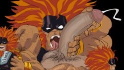 batman batman_(series) dc dc_comics justice_league licking_penis male male/male male_only oral oral_sex penis rip_roar tiburalgo