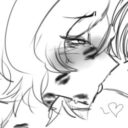 after_orgasm aventurine_(honkai:_star_rail) aventurine_of_stratagems_(honkai:_star_rail) blush implied_sex kiss_mark kiss_marks post_orgasm tongue_out