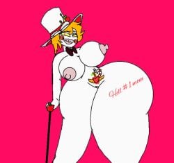 apple fallen_angel female genderswap_(mtf) hat hazbin_hotel huge_breasts huge_thighs lucifer_morningstar_(hazbin_hotel) malhare_(artist) queen rule_63