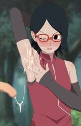 1boy 1boy1girl 1girls arm_warmers armpit_crease armpit_fetish armpit_sex armpitjob armpits arms_behind_head arms_up armwear black_eyes black_hair blush boruto:_naruto_next_generations bukkake censored clothed clothed_sex clothing cum cum_on_armpit cum_on_body cum_on_face cumstring disembodied_penis erection facial female flat_chest flat_chested foreskin forest fully_clothed glasses hi_res high_resolution highres imminent_sex jacket kere_domo light-skinned_female light_skin limp_penis looking_at_penis looking_down male male/female naruto naruto_(series) nature nature_background nose_blush offscreen_character offscreen_male one_eye_closed open_mouth outdoors outercourse outside pale-skinned_female pale_skin penis petite pitjob sarada_uchiha sex shonen_jump short_hair shounen_jump shueisha sleeveless_jacket sleeveless_shirt spreading spreading_armpit straight sweat sweatdrop sweaty_armpits sweaty_pits teen teen_girl teenage_girl teenager tomboy uchiha_sarada veiny_penis very_high_resolution weekly_shonen_jump weekly_shounen_jump