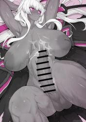 armpit_hair cum futanari huge_breasts itou_ittousai_(sengoku_bushouki_muramasa) limited_palette sengoku_bushouki_muramasa thundersharxxx