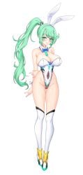 1girls absurd_res alluring alternate_costume big_breasts core_crystal feichu_keju female full_body green_eyes green_hair high_res leotard pneuma_(xenoblade) ponytail thighhigh_boots transparent_background xenoblade_(series) xenoblade_chronicles_2